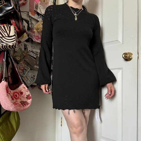 NWT RUMORED BLACK VERMONT MINI DRESS MEDIUM - Picture 1 of 5